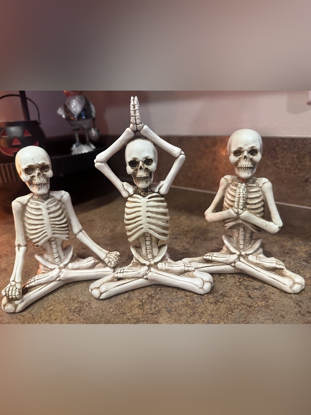 Yoga Skeleton Figurine Set
